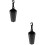 2Pcs Black Car Trash Can Headrest Hanging Portable Plastic Bin 8