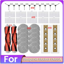 42PCS Brush Dust Bag Filter and Mop Cloth Set for Blaupunkt Bluebot Vacuum Cleaner Replacement Parts