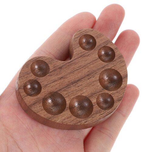 Kompakte Holz-Wasserfarbenbox Mit Praktischem 2