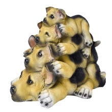 Piggy Bank Resin Dog Statue Figurine Coin Jar Toy Piggy Bank Desktop Decoration Children'S Birthday Gift D