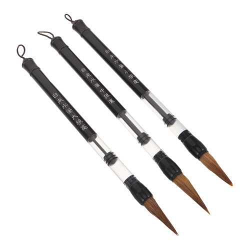 15Pièces Pinceaux Chinois Multi Couleurs Ergonomiques 1