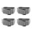 4 Peças de Cinta Elástica Cinza com Fivela para Aeromodelismo, Acessórios para Drones 1x12,5 Polegadas (25 mm X 320 mm) 1