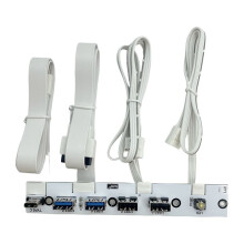 USB 3.0 Front Panel IO Panel 2-Port USB3.0+2-Port USB2.0+1-Port TYPE-C 20G+LED for Desktop Computer Chassis White