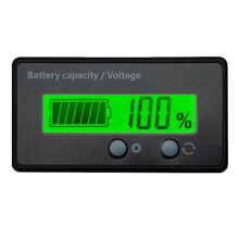 LED Voltímetro Digital Medidor de Voltagem Testador Ácido Chumbo Lifepo4 Bateria de Lítio 12V/24V/36V/48V Indicador de Capacidade