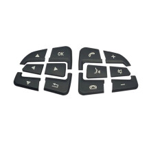 BotãO Do Volante Do Carro Cobre Adesivos de Acabamento para   GLC X253 C Classe W205 CLA GLA um Classe X156 C117 W176(A)