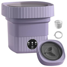 6L Washer with Drain Basket Foldable Washing Machine for Apartment Dorm Trave for Deep Cleaning Underwear A EU Plug