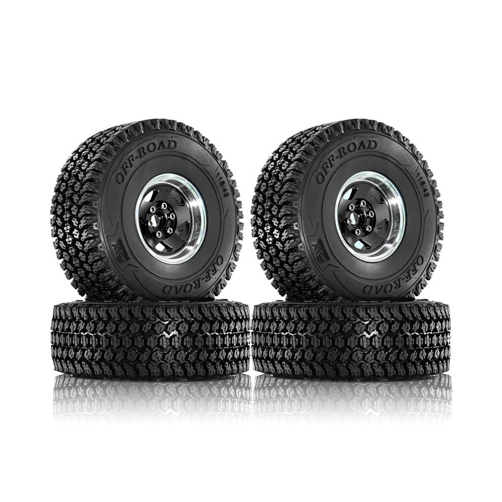 4Pcs 116Mm Off Road Buggy-Tires Wheel 12Mm Hex Hubs For 1/10 Rc Racing Car 4Wd Nitro Hpi/Hsp/Bazooka// Black 6034170095553