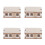 4Pièces Kit Miniature En Bois Beige Pour DIY 6