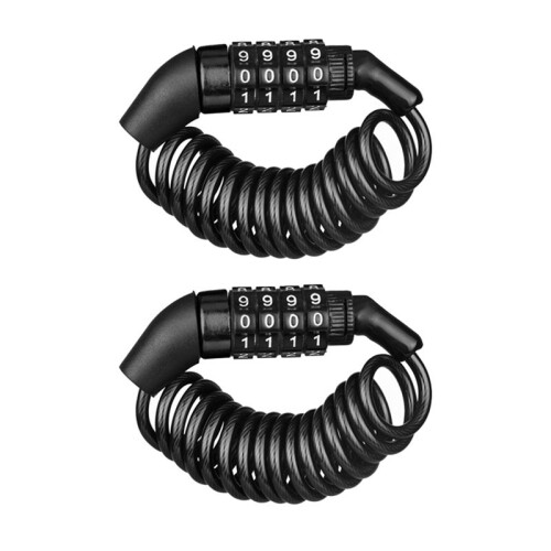 Verrouillage de VéLo Code de SéCurité 4 Chiffres Serrure Antivol Code de Combinaison SéCurité VéLo VéLo Accessoires (2 PièCes)