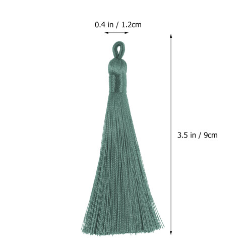 20Pièces Accessoires Boucles Tassel Vert Légers Pour DIY 1