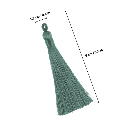 20Pièces Accessoires Boucles Tassel Vert Légers Pour DIY 2