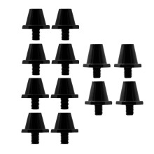12Pcs Football Boot Spikes M5 for Athletic Sneakers Sports Outdoor Indoor Football Cleats Firm Ground Sports 11mm Black
