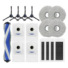 Para Aspiradoras Robot para DEEBOOT X5 OMNI / X5 PRO OMNI, Cepillo Lateral con Rodillo, Filtro, Paño de Fregona, Bolsa para Polvo