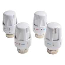 Lot de 4 Vannes Thermostatiques Réglables pour Radiateur, Protection Antigel, Régulation de Température, M30x1,5