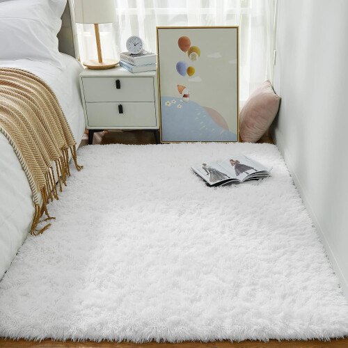 120 cm rundt svart raggeteppe 2