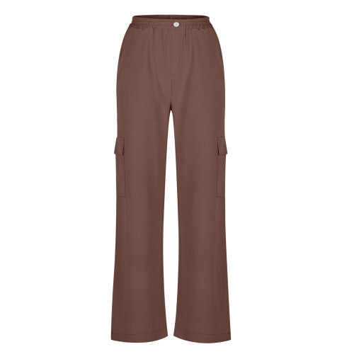 Γυναικείο παντελόνι lulshou Plus Size Cargo με τσέπες, χαλαρό παντελόνι με φαρδιά 2