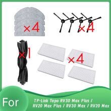 For RV20 Max / Tapo RV30 Max / RV30 Max / RV20 Max Robot Vacuum Main Side Brush Mop Filter