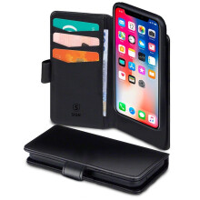 Husă portofel 2 în 1 pentru iPhone 12/12 Pro - neagră
