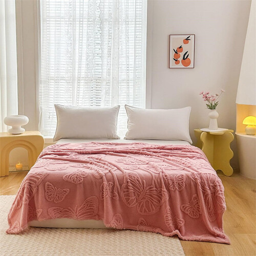 Clearance Under 5$ Polyester Blanket, Blanket, Multicolor Blanket Pink A, 1 Quilt 1
