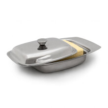 Manteigueira de aço inoxidável com alça