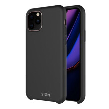 Coque en silicone liquide pour iPhone 11 et XR - Noir