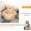 Teddy Bear Dog Bed Brown Medium with Removable Cover 2