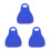 3Pcs Lightweight Foldable Blue Plastic Sleds for Snow, Grass, and Sand 3