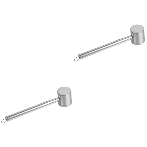 2Pcs Stainless Steel Beef and Poultry Meat Hammer Kitchen Tool 2