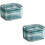 2Pcs Compact Blue Braces Storage Case Portable Retainer Organizer 8