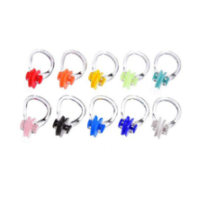 Fermanaso per nuoto in silicone multicolore confezione da 10