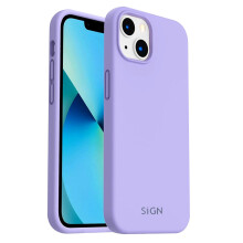 Custodia in silicone liquido per iPhone 14 Plus - lavanda