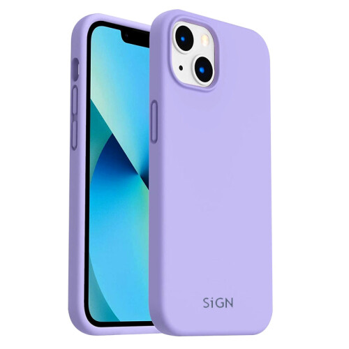 Custodia in silicone liquido per iPhone 14 Plus - lavanda