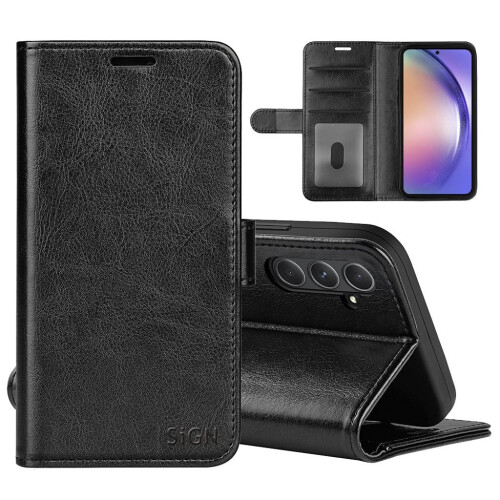 Custodia a portafoglio per Samsung Galaxy A55 - nera