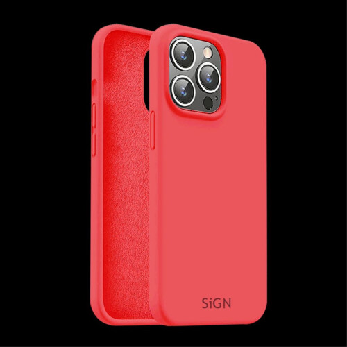 Coque en silicone liquide pour iPhone 15 Pro Max - Rouge