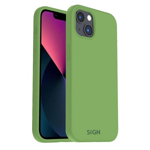 Liquid Silikonhülle für iPhone 14 Plus - Jadegrün