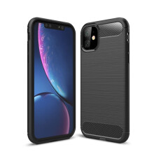 Carbonfaser-Cover für iPhone 11 - Schwarz