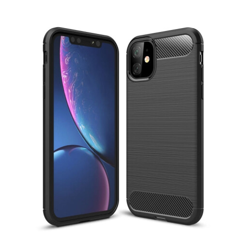 Carbonfaser-Cover für iPhone 11 - Schwarz