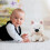 Zachte pluche Westie, 16 cm, wit 3