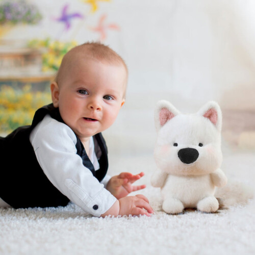 Zachte pluche Westie, 16 cm, wit 2