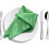 Green Polyester Cloth Napkins Set for Home Dinner and Party Use 3