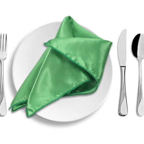 Green Polyester Cloth Napkins Set for Home Dinner and Party Use 2