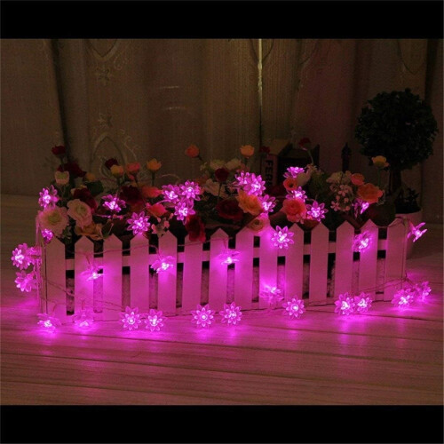 Φωτιστικά Sloar Flower String, LED Lotus Fairy Lights Αδιάβροχα Χριστουγεννιάτικα Φώτα Λουλουδιών 2