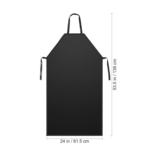 4Pcs Waterproof Black Vinyl Aprons Heavy Duty for Kitchen and Workshop 1