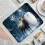 Mouse pad vintage de Natal com alce e base de borracha (1 unidade) 2