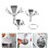 4Sets Food Grade Stainless Steel Funnels Nesting Set for Kitchen Usage 11