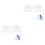 2Pcs White Acrylic Floating Shelves for Bathroom Kitchen Wall Storage 3