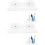 2Pcs White Acrylic Floating Shelves for Bathroom Kitchen Wall Storage 5