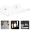 2Pcs White Acrylic Floating Shelves for Bathroom Kitchen Wall Storage 10
