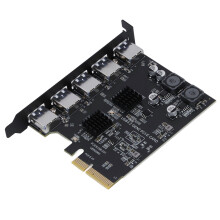 ASM3142 USB 3.2 Gen 2 5-Port Type-A PCIe x4 Karte