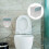 2Pcs White ABS PVC Toilet Paper Storage Box Adhesive Wall Organizer 7